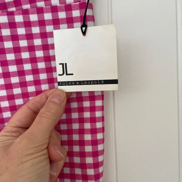 Pink Gingham capri stretch pants - Picture 3 of 10